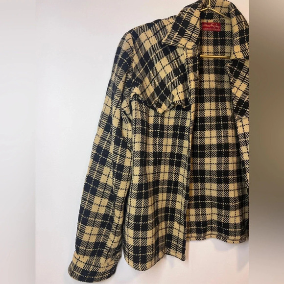 White Stag Checkered Plaid Shirt Jacket - Picture 3 of 12